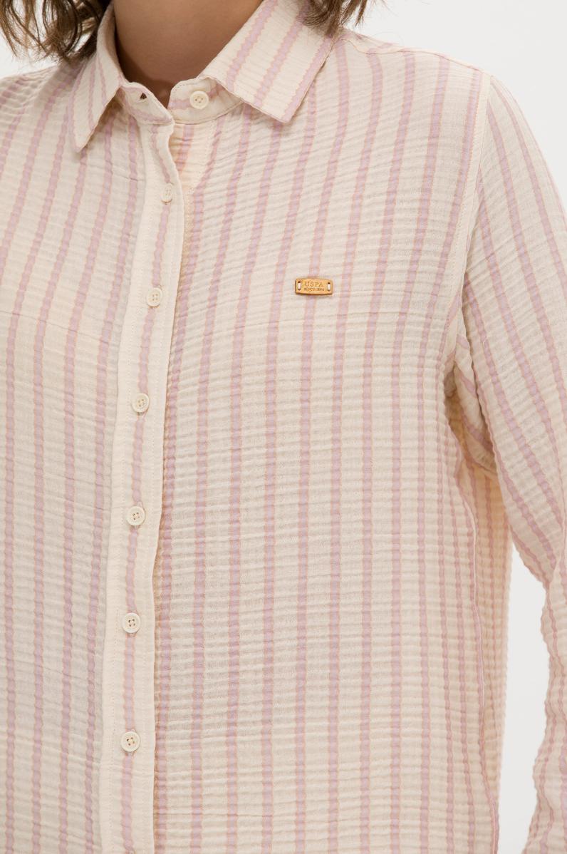 Kadın Manolya Uzun Kollu Gömlek