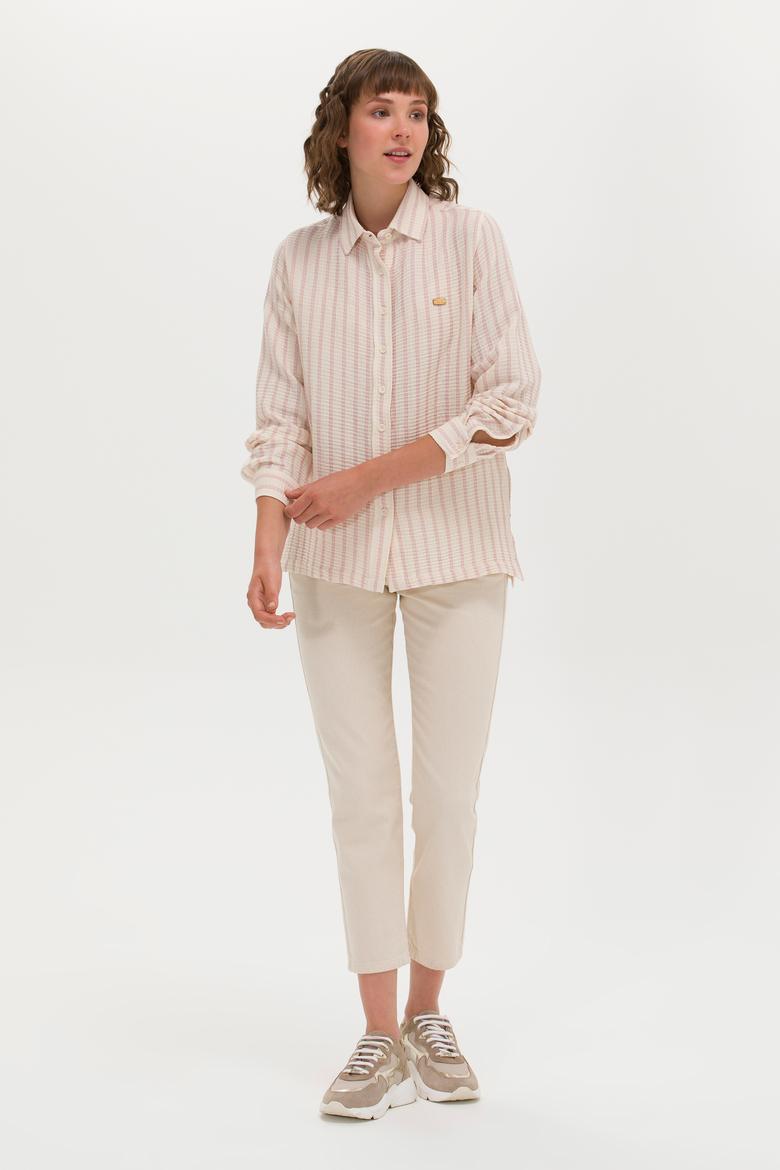 Kadın Manolya Uzun Kollu Gömlek - 50264226014