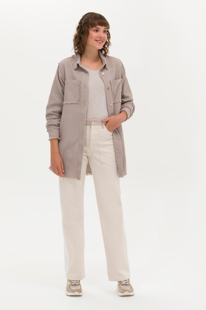 Kadın Krem Jean Pantolon - 50263787002