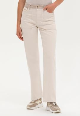 Kadın Krem Jean Pantolon - 50263787002