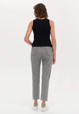 Kadın Gri Mom High Waist Fit Jean Pantolon - 50263802010