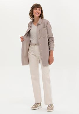 Kadın Bej Jean Tunik Gömlek - 50270652007