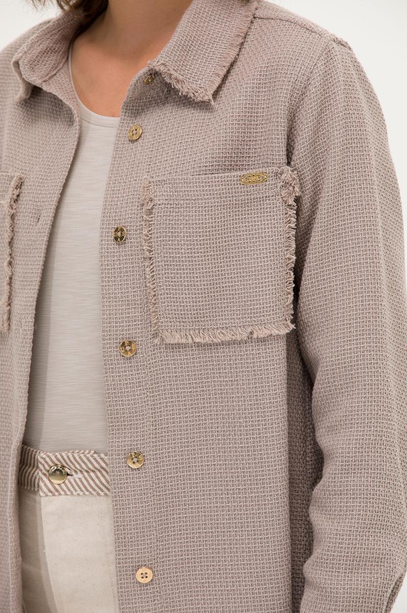 Kadın Bej Jean Tunik Gömlek