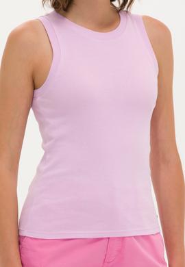 Kadın Manolya Bisiklet Yaka Kolsuz Tişört - 50266320073