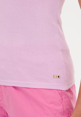 Kadın Manolya Bisiklet Yaka Kolsuz Tişört - 50266320073