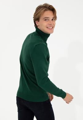 Erkek Yeşil Basic Kazak - 50236961082