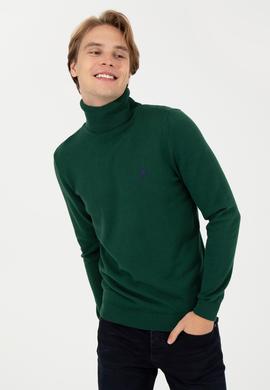 Erkek Yeşil Basic Kazak - 50236961082