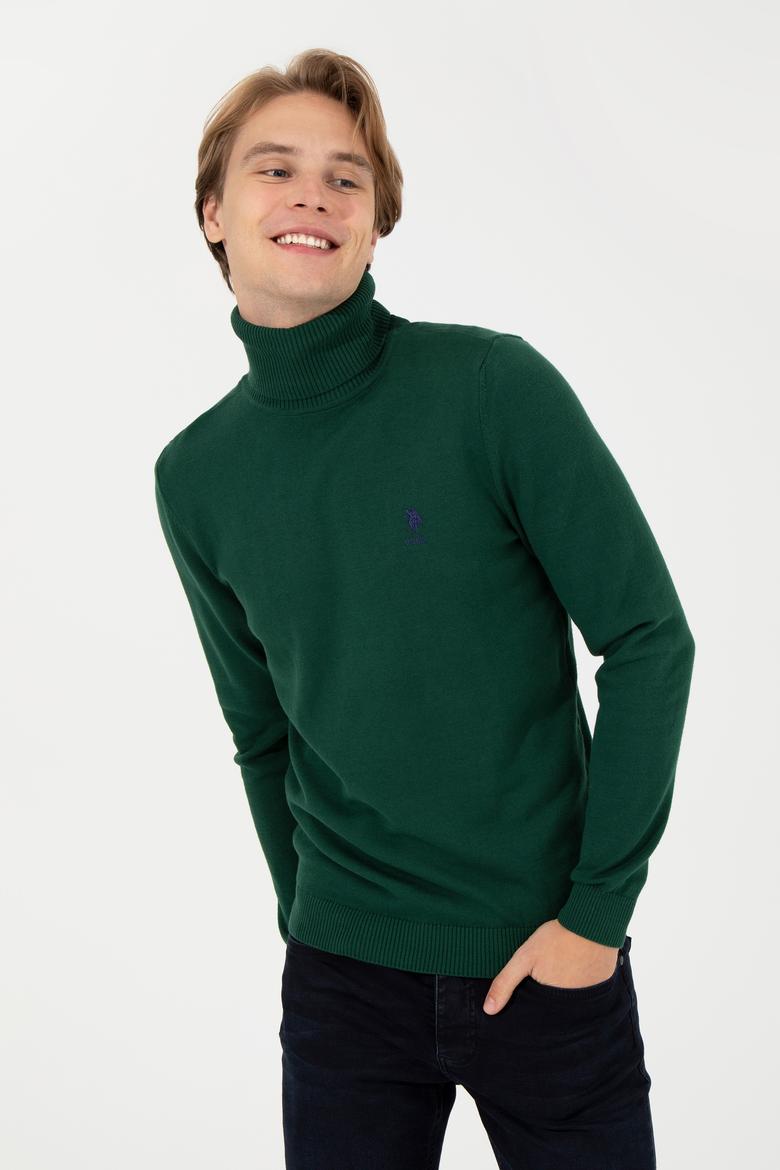 Erkek Yeşil Basic Kazak - 50236961082