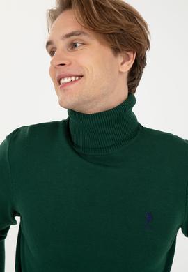 Erkek Yeşil Basic Kazak - 50236961082