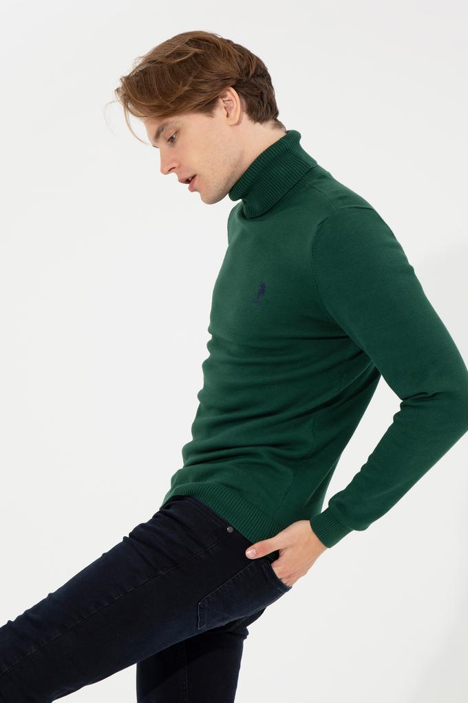 Erkek Yeşil Basic Kazak