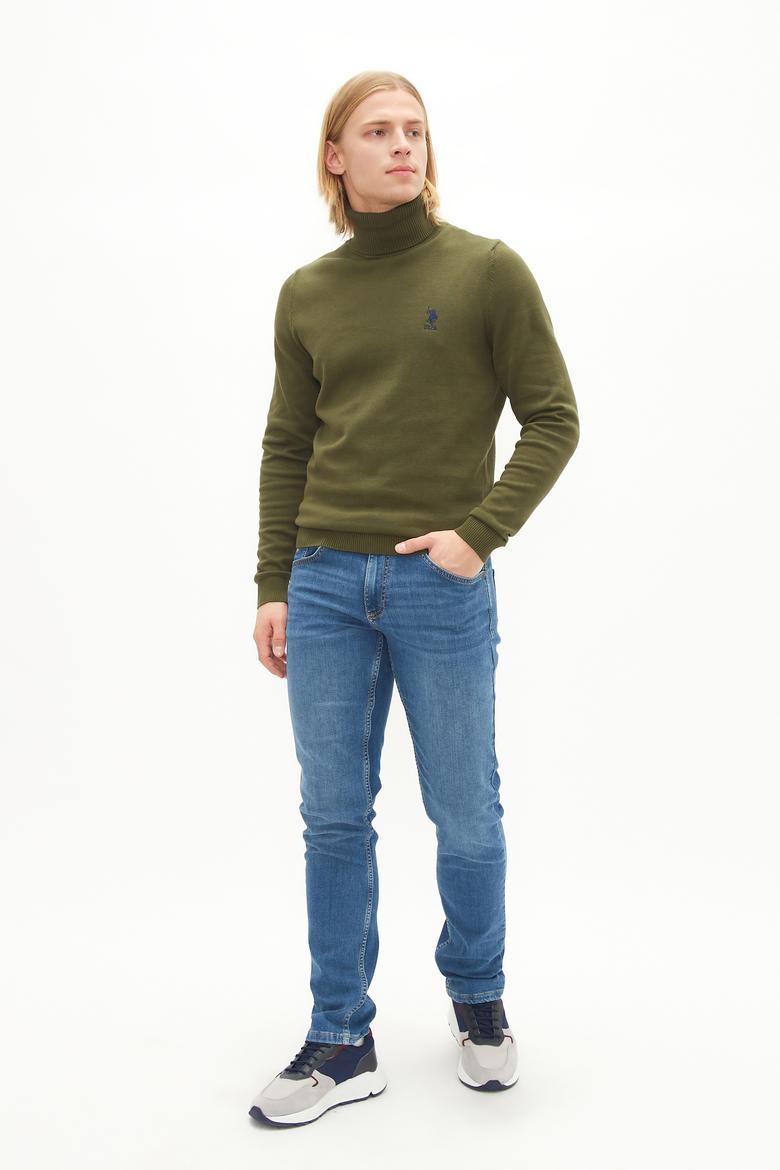 Erkek Haki Basic Kazak - 50236961055