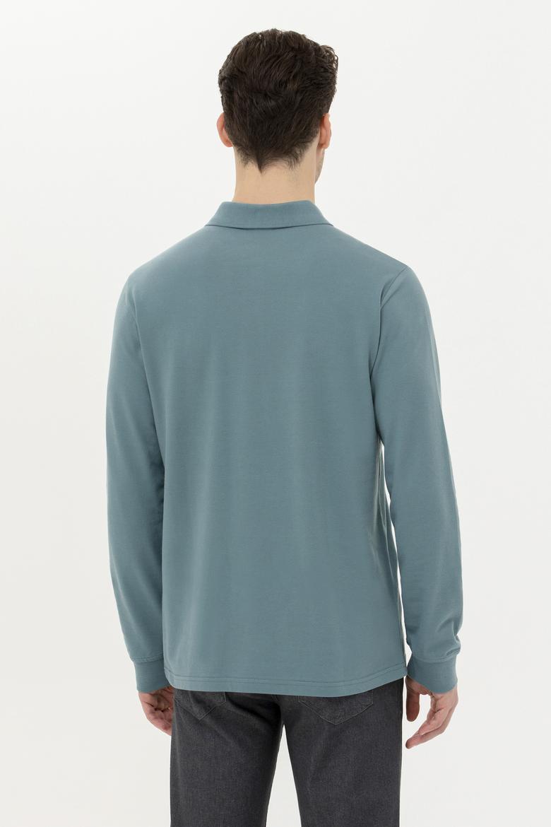 Erkek Açık Lacivert Basic Sweatshirt - 50253121194