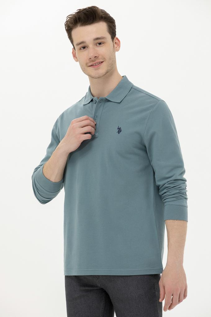 Erkek Açık Lacivert Basic Sweatshirt