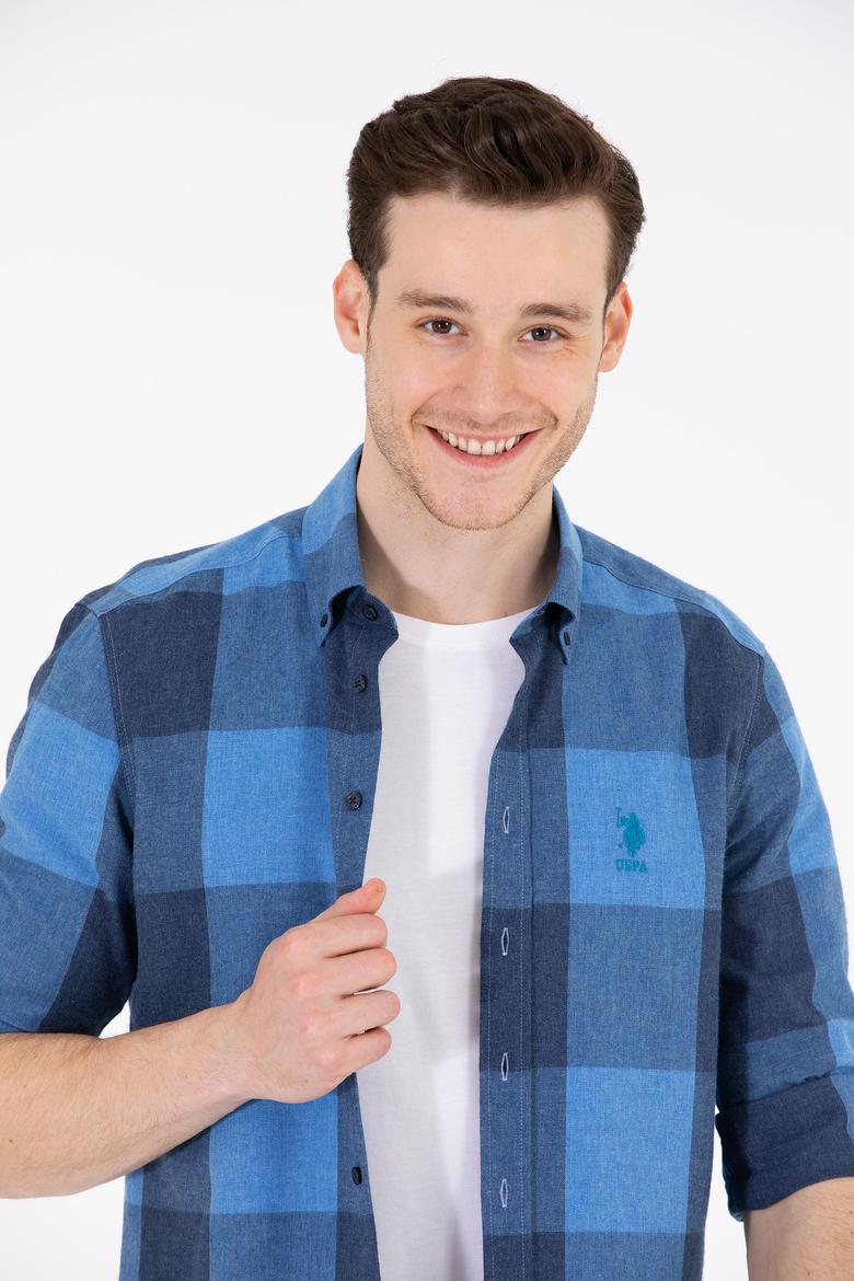 Erkek Lacivert Uzun Kollu Gömlek - 50261138004