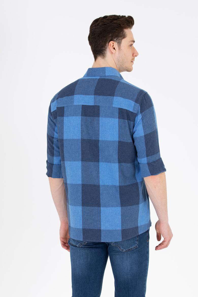 Erkek Lacivert Uzun Kollu Gömlek - 50261138004