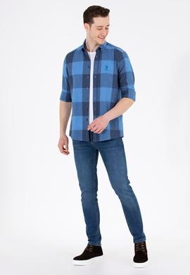 Erkek Lacivert Uzun Kollu Gömlek - 50261138004