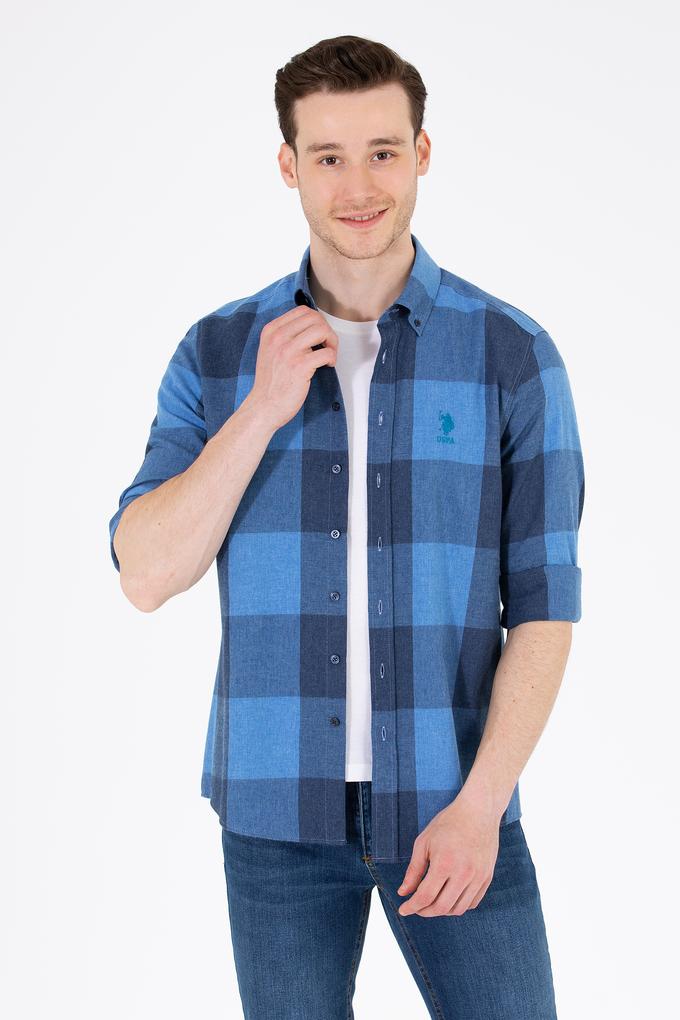 Erkek Lacivert Uzun Kollu Gömlek