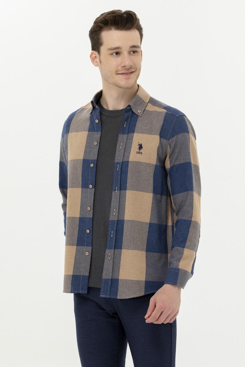 Erkek Camel Uzun Kollu Gömlek