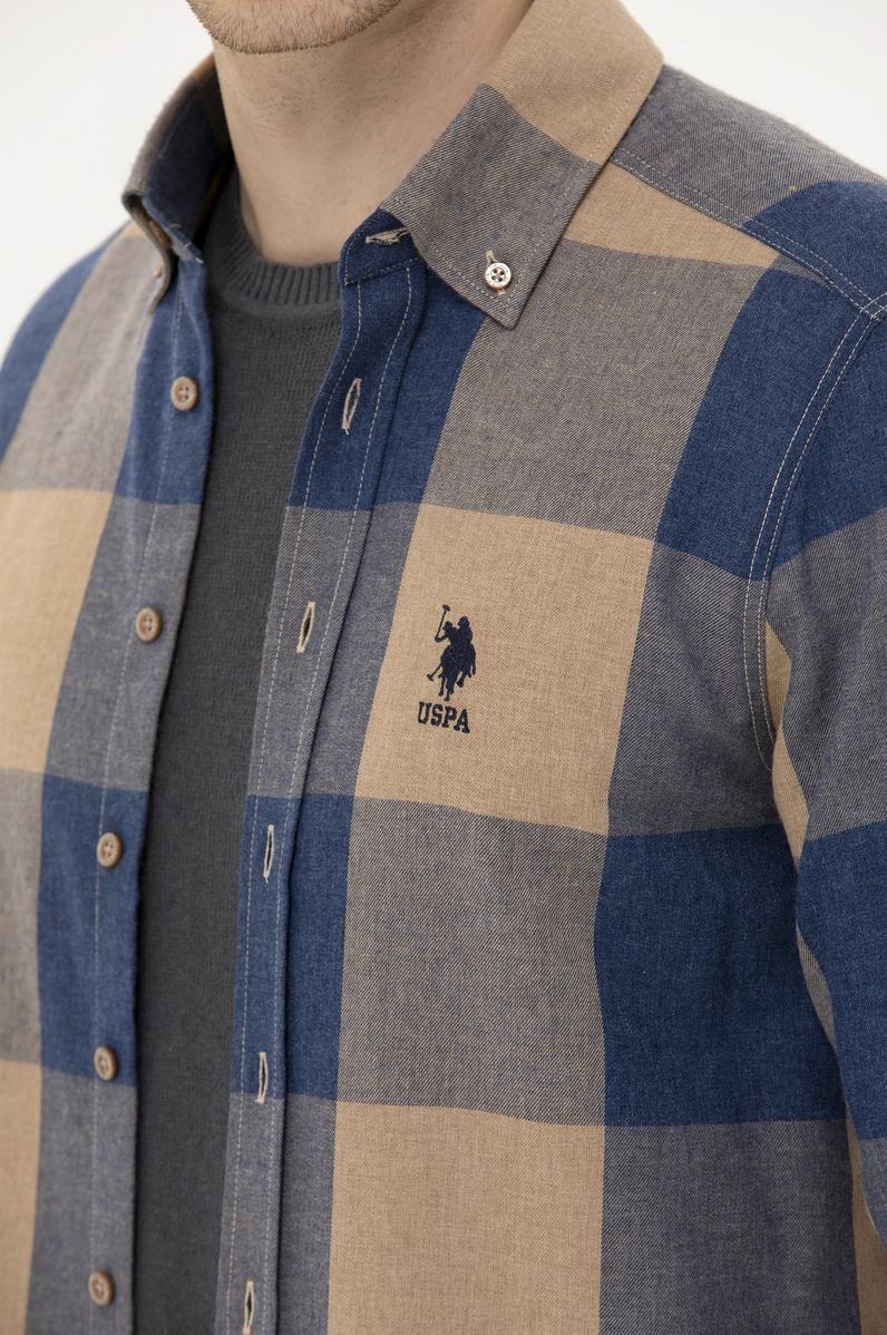 Erkek Camel Uzun Kollu Gömlek