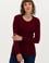 Kadın Bordo Bisiklet Yaka Basic Kazak