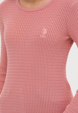 Kadın Pudra Bisiklet Yaka Basic Kazak - 50269013094