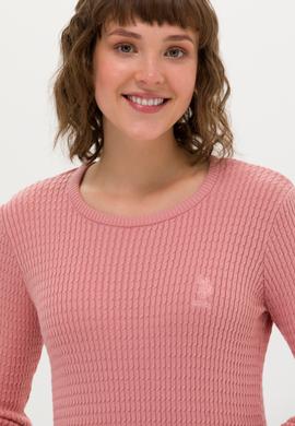 Kadın Pudra Bisiklet Yaka Basic Kazak - 50269013094