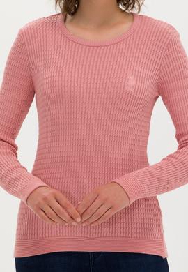 Kadın Pudra Bisiklet Yaka Basic Kazak - 50269013094