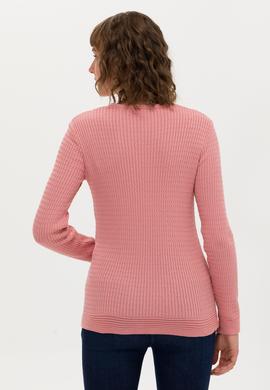 Kadın Pudra Bisiklet Yaka Basic Kazak - 50269013094