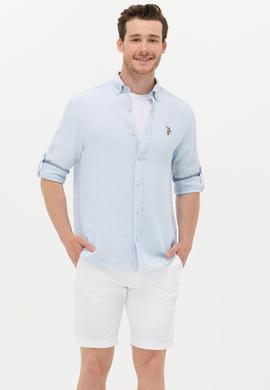 Erkek Açık Mavi Uzun Kollu Gömlek - 50263672019