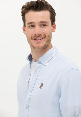 Erkek Açık Mavi Uzun Kollu Gömlek - 50263672019