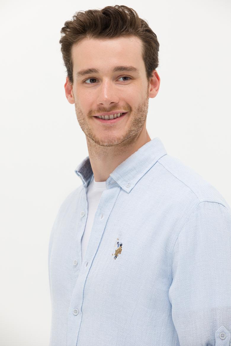 Erkek Açık Mavi Uzun Kollu Gömlek - 50263672019