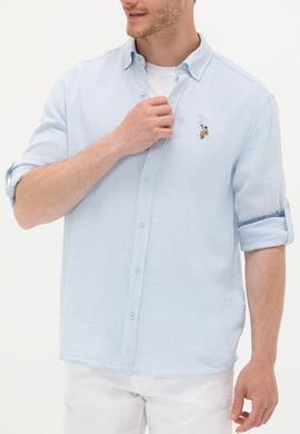 Erkek Açık Mavi Uzun Kollu Gömlek - 50263672019