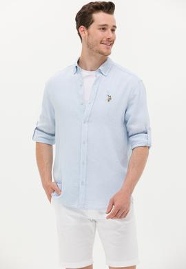 Erkek Açık Mavi Uzun Kollu Gömlek - 50263672019