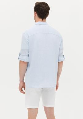 Erkek Açık Mavi Uzun Kollu Gömlek - 50263672019