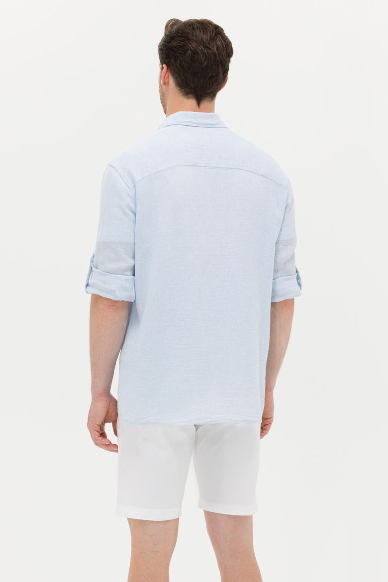 Erkek Açık Mavi Uzun Kollu Gömlek - 50263672019