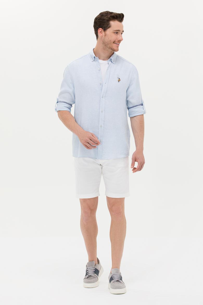 Erkek Açık Mavi Uzun Kollu Gömlek - 50263672019