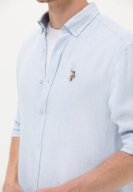 Erkek Açık Mavi Uzun Kollu Gömlek - 50263672019