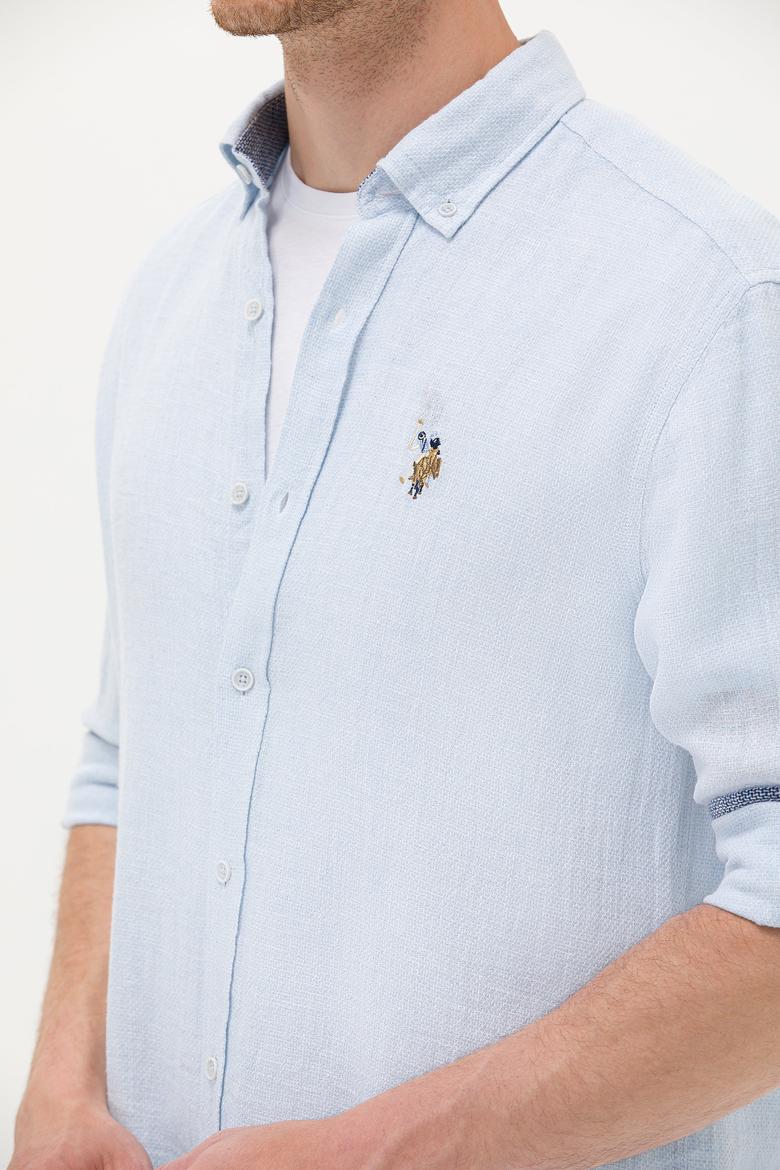 Erkek Açık Mavi Uzun Kollu Gömlek - 50263672019