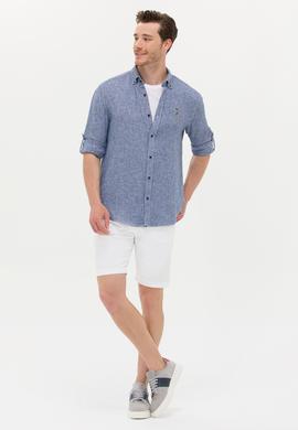 Erkek Lacivert Uzun Kollu Gömlek - 50263672030