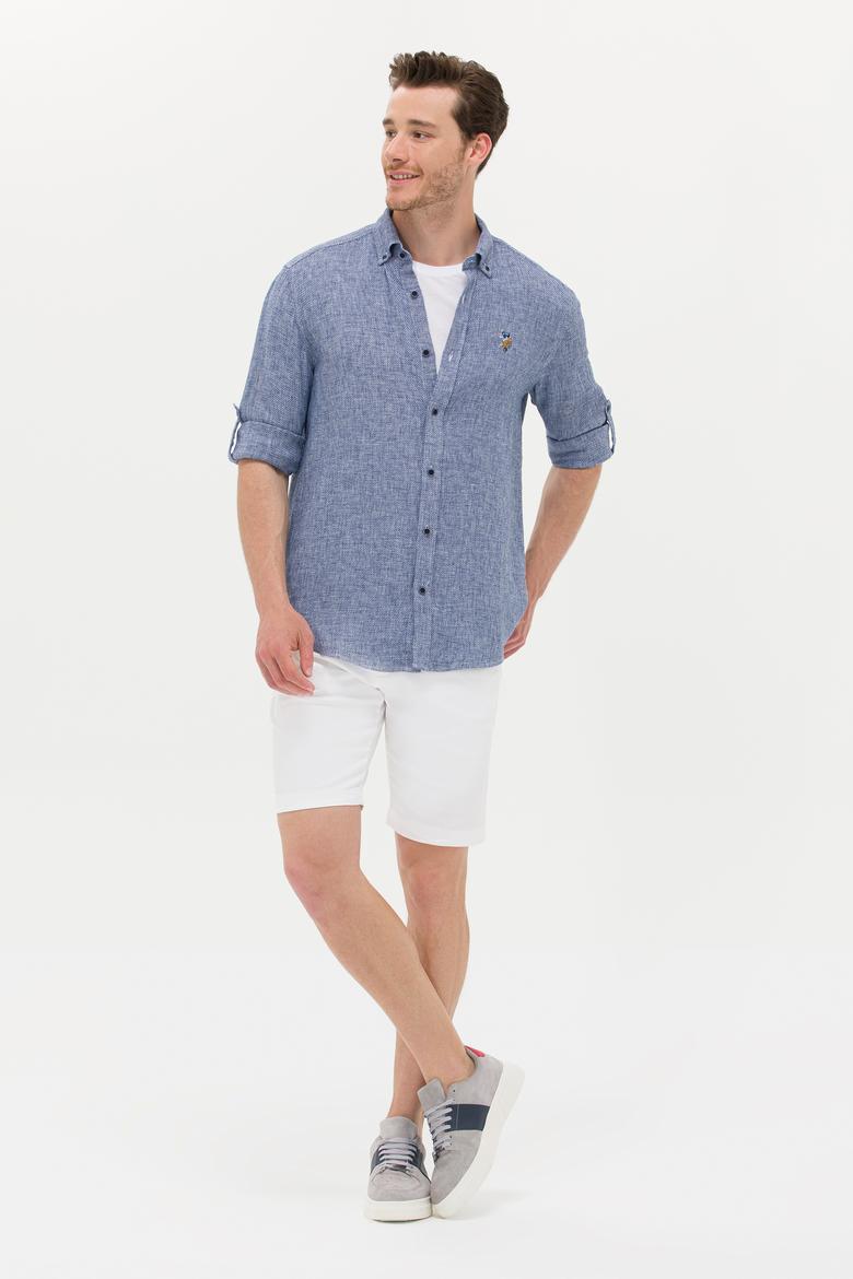 Erkek Lacivert Uzun Kollu Gömlek - 50263672030