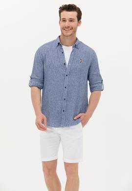 Erkek Lacivert Uzun Kollu Gömlek - 50263672030