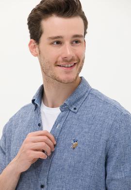 Erkek Lacivert Uzun Kollu Gömlek - 50263672030