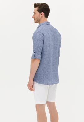 Erkek Lacivert Uzun Kollu Gömlek - 50263672030