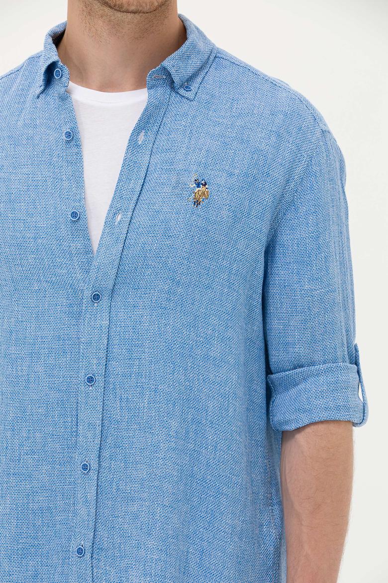 Erkek Saks Uzun Kollu Gömlek - 50263672039