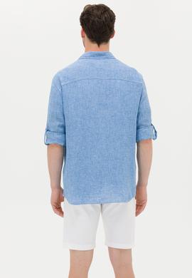 Erkek Saks Uzun Kollu Gömlek - 50263672039