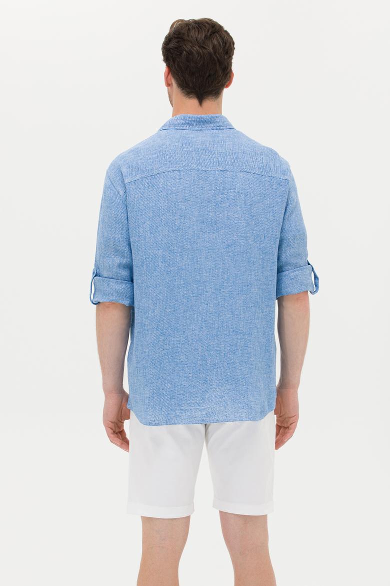 Erkek Saks Uzun Kollu Gömlek - 50263672039