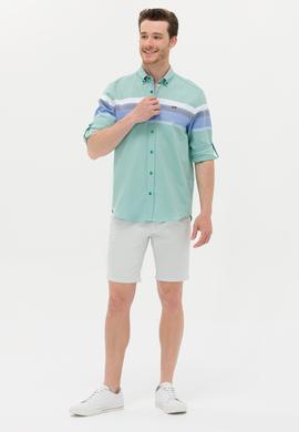 Erkek Yeşil Uzun Kollu Gömlek - 50263896008