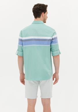 Erkek Yeşil Uzun Kollu Gömlek - 50263896008