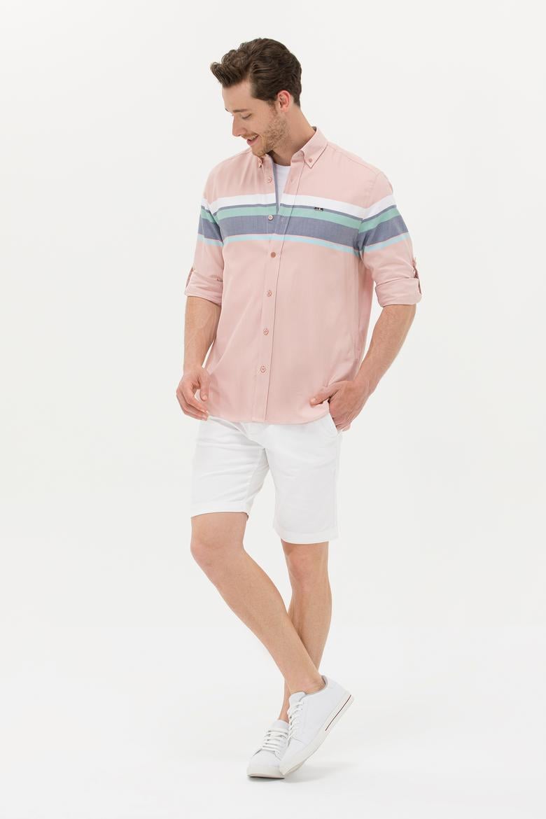 Erkek Pudra Uzun Kollu Gömlek - 50263896033