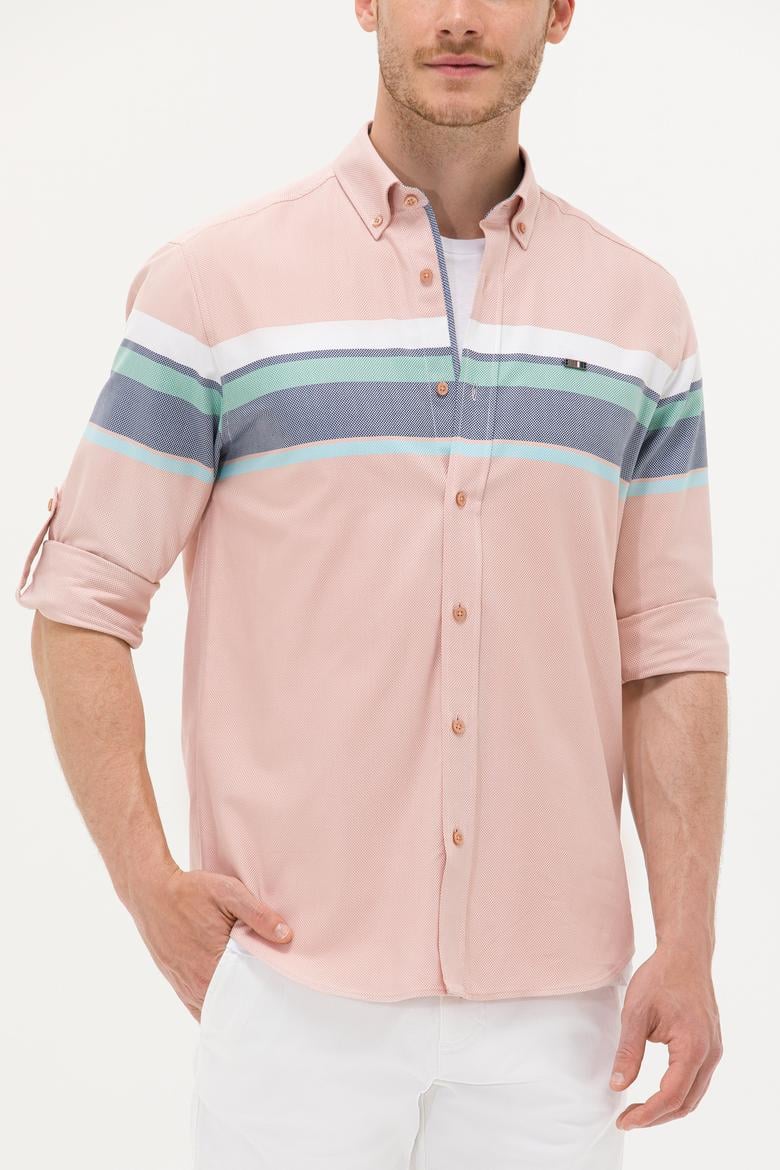 Erkek Pudra Uzun Kollu Gömlek - 50263896033